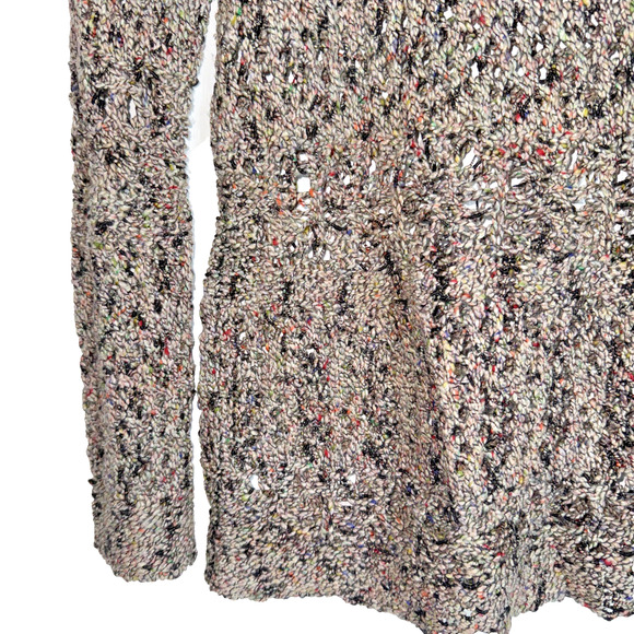 Soft Surroundings Sz M Pointelle Colorful Open Knit Sweater Beach Boho - Picture 5 of 10